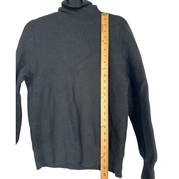J. Crew Men's XL Destination 100% Merino Wool Ribbed Turtle Neck Sweater Black - Picture 6 of 8